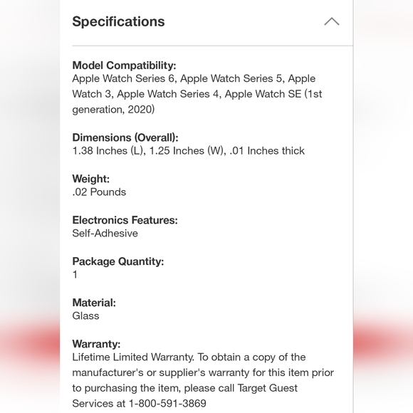 ZAGG Invisible Sheild Apple Watch Screen Protector 44mm - Clear - Picture 11 of 11